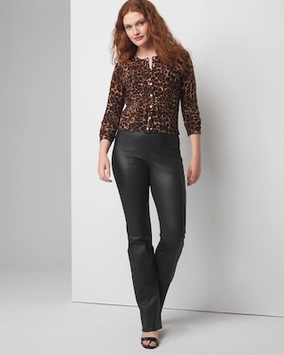 Petite coated leggings top